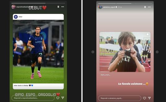 Pio Esposito: “Comunque grande orgoglio per esordio in Serie A con l’Inter”. I post dei fratelli- immagine 3