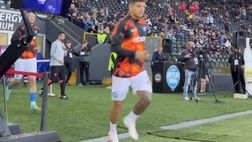 Udinese-Napoli, gli azzurri scendono in campo per il riscaldamento