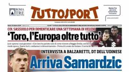 PRIMA PAGINA TUTTOSPORT: “Arriva Samardzic, la Juventus c’è”
