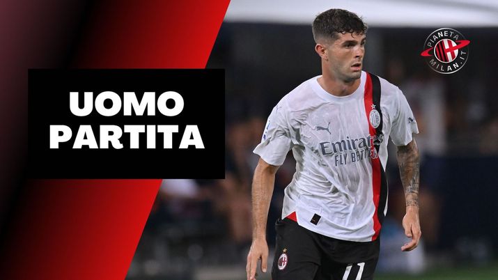 Pulisic AC Milan MVP Bologna-Milan 0-2 Serie A 2023-2024