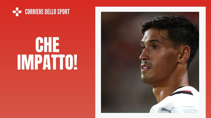 Tijjani Reijnders (centrocampista AC Milan), qui durante l'amichevole Monza-Milan 6-7 dcr (precampionato 2023-2024) | News (Getty Images) Tijjani Reijnders AC Milan amichevole Monza-Milan 6-7 dcr precampionato 2023-2024