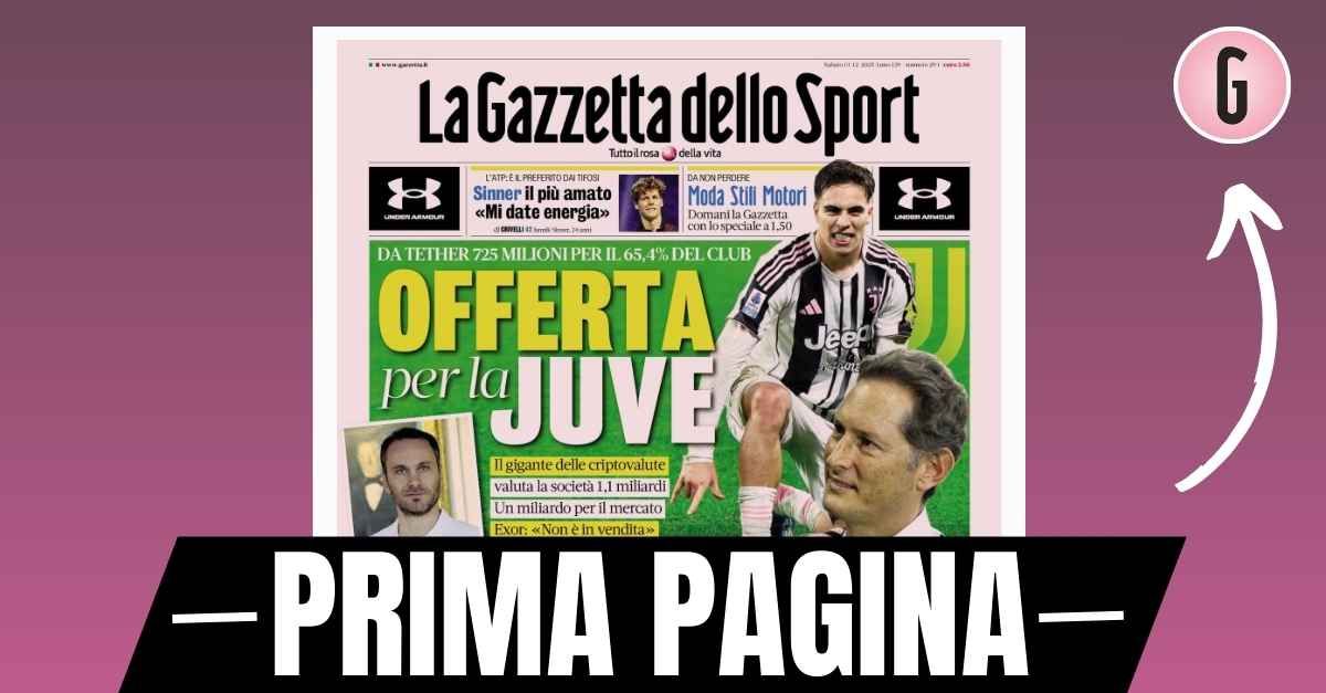 prima pagina gazzetta dello sport tether offerta per la juve exor 8216non 232 in vendita8217 da Pianetamilan.it prima pagina gazzetta dello sport tether offerta per la juve exor 8216non 232 in vendita8217