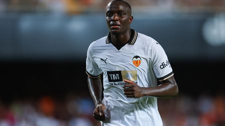VALENCIA, SPAIN - AUGUST 05: Mouctar Diakhaby of Valencia CF looks on during the Trofeu Taronja match between Valencia CF and Aston Villa at Estadio Mestalla on August 05, 2023 in Valencia, Spain. (Photo by Eric Alonso/Getty Images)