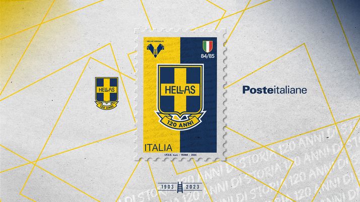 Per i 120 di storia ecco il primo francobollo dedicato al Verona - immagine 1