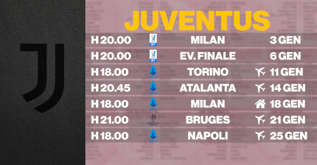 Calendario Juventus 2025: inizio con il botto, poi tanti big match | VIDEO