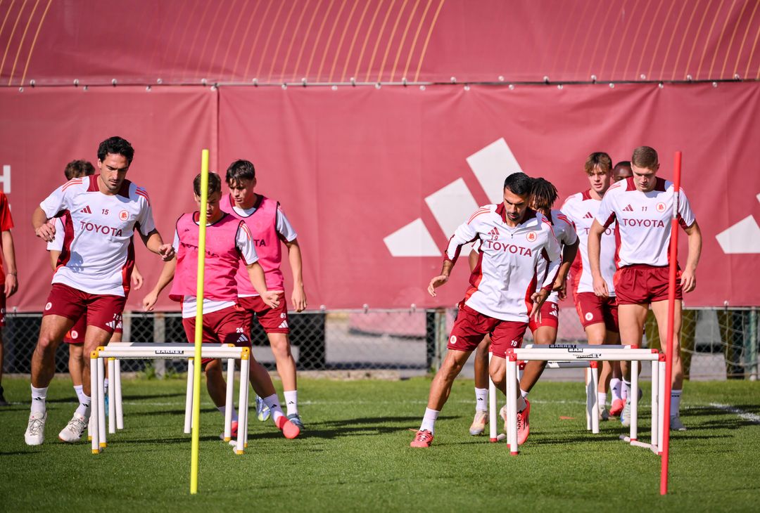 Trigoria, la rifinitura alla vigilia della gara contro l’Union SG – FOTO GALLERY - immagine 15