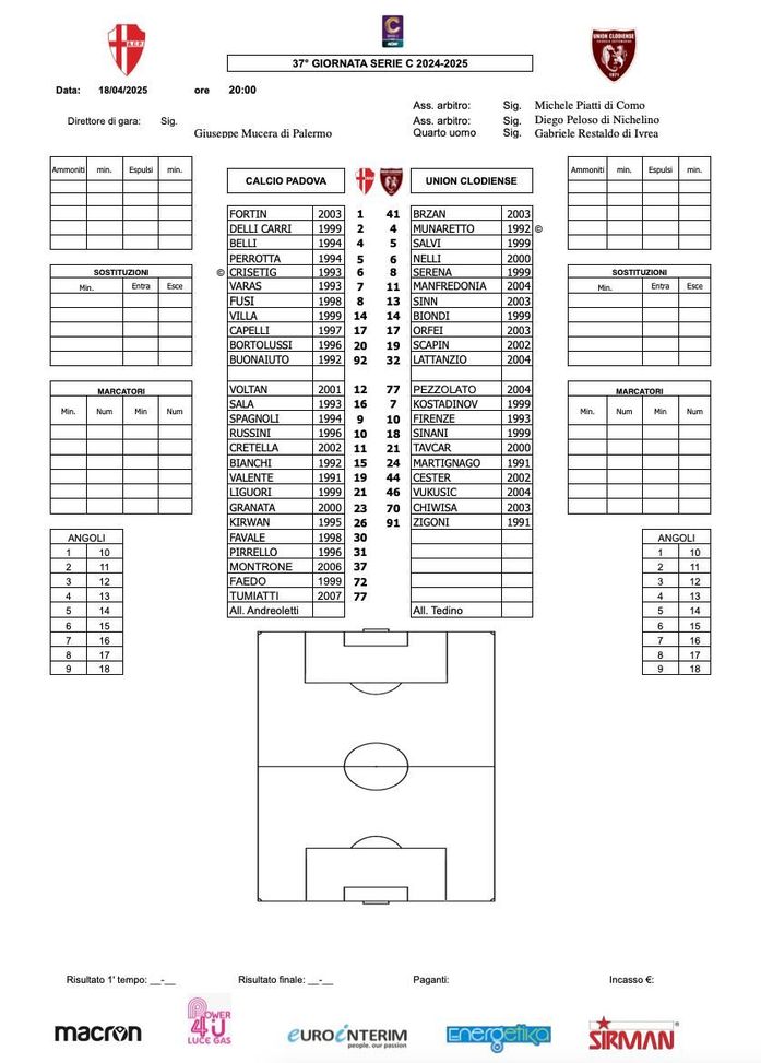 FINALE | PADOVA-UNION CLODIENSE 2-1 (3′ Villa, 47′ Perrotta, 58′ Serena) - immagine 4