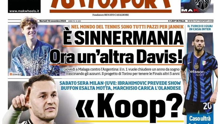 prima pagina tuttosport oggi
