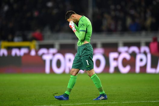 TURIN, ITALY - MARCH 13: Etrit Berisha of Torino FC reacts during the Serie A match between Torino FC and FC Internazionale at Stadio Olimpico di Torino on March 13, 2022 in Turin, Italy. (Photo by Valerio Pennicino/Getty Images)