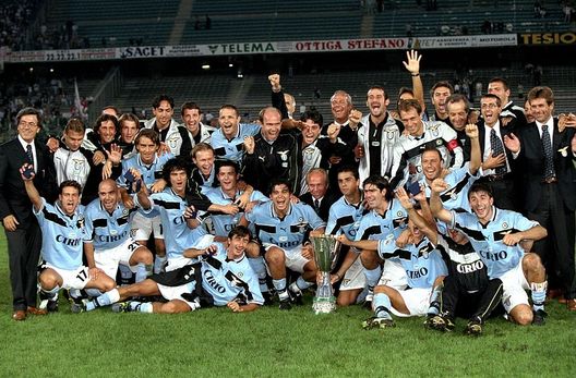 La Lazio che vinse la Supercoppa 1998 (Foto tratta da it.wikipedia.org)  Conceicao-Juve