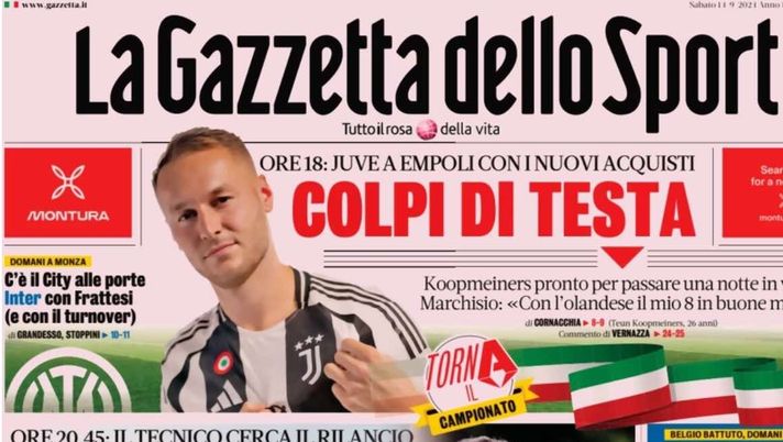 PRIMA PAGINA GAZZETTA DELLO SPORT OGGI: “Il Milan blinda Fonseca” PRIMA PAGINA GAZZETTA DELLO SPORT OGGI: “Inzaghi al rinnovo, ci metto la firma”