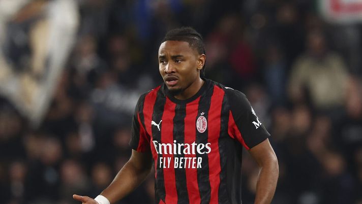 TURIN, ITALY - OCTOBER 05: Christopher Nkunku of AC Milan in action during the Serie A match between Juventus FC and AC Milan at Allianz Stadium on October 05, 2025 in Turin, Italy. (Photo by Giuseppe Cottini/AC Milan via Getty Images) Nkunku