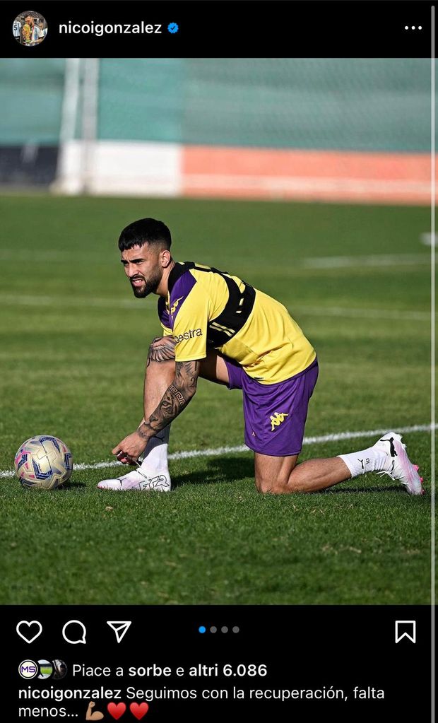 E dopo Dodò, ecco anche Nico Gonzalez: “Recupero? Manca poco”- immagine 2