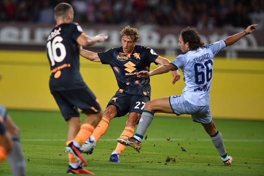 TURIN, ITALY - AUGUST 14: Mergim Vojvoda of Torino FC scores a goal during the Coppa Italia Round of 32 match between Torino FC and Feralpisalo at Stadio Olimpico Grande Torino on August 14, 2023 in Turin, Italy. (Photo by Valerio Pennicino/Getty Images) Garofalo a TN: “Singo? Non una grande perdita, Bellanova perfetto per Juric”- immagine 3