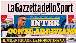 PRIMA PAGINA GAZZETTA DELLO SPORT OGGI: “Inter: Conte arriviamo”