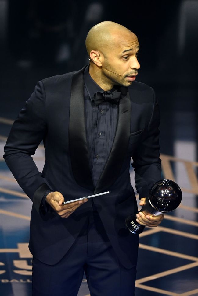 LONDON, ENGLAND - JANUARY 15: Thierry Henry, selezionatore della Francia alle Olimpiadi, al The Best FIFA Football Awards 2023 il 15 gennaio 2024 a Londra, Inghilterra. (Photo by Kate Green/FIFA via Getty Images) Francia, ecco i convocati per le Olimpiadi: out Kalulu e Khephren Thuram