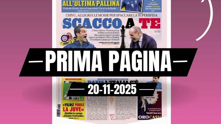 Prima pagina Gazzetta dello Sport: 'Chivu, Allegri e le mosse per spaccare il derby'