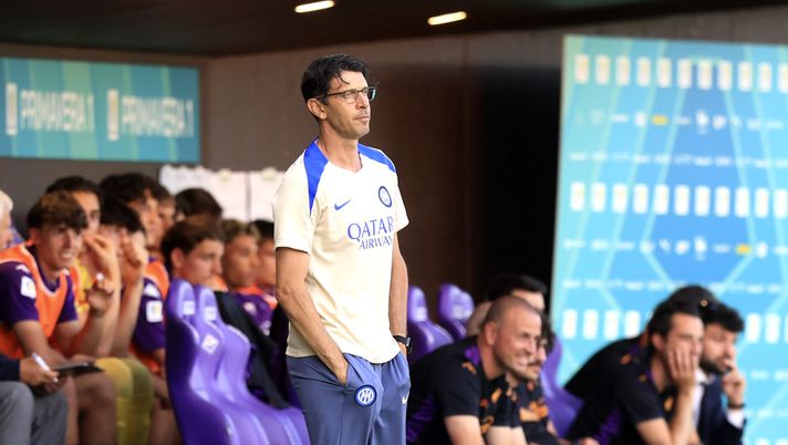 BAGNO A RIPOLI, ITALY - MAY 30: Head coach of FC Internazionale U20 Andrea Zanchetta looks on during the Primavera 1 Final match between FC Internazionale U20 and Fiorentina U20 on May 30, 2025 in Bagno a Ripoli, Italy. (Photo by FC Internazionale/Inter via Getty Images) All. Inter Primavera: “Ecco cosa mi aspetto dalla Fiorentina in Youth League” - immagine 1
