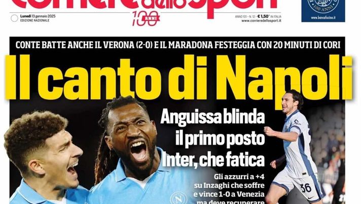 prima pagina corriere dello sport oggi