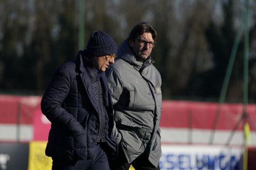 Vincenzo Vergine e Federico Guidi a Monzello (Foto di Pier Marco Tacca/AC Milan via Getty Images)  Primavera-Milan