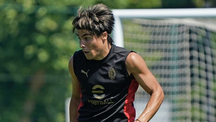 Luka Romero AC Milan allenamento Milanello