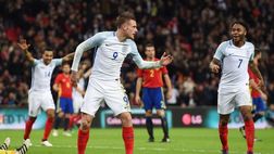 Vardy ci resta di sale: l’esultanza dopo il gol alla Spagna
