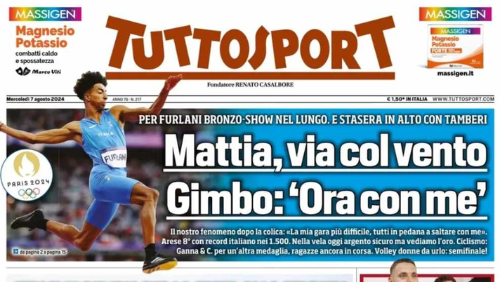 PRIMA PAGINA TUTTOSPORT OGGI: “Mattia, via col vento. Gimbo: “Ora con me” - immagine 1
