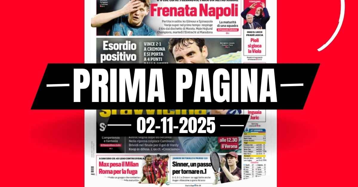 Prima pagina Corriere dello Sport: “Max pesa il Milan. Roma per la fuga”