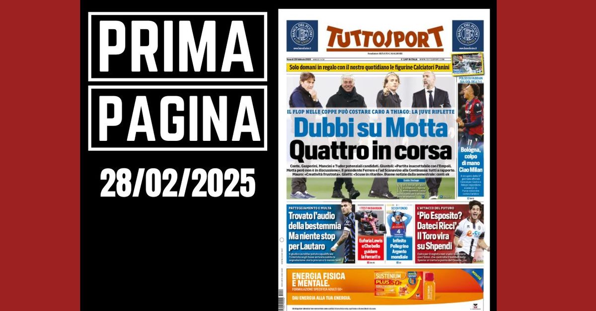 Prima pagina Tuttosport: Bologna, colpo di mano. Ciao Milan