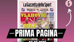 Prima pagina Gazzetta dello Sport: “Milan, sì di Vlahovic ad Allegri”