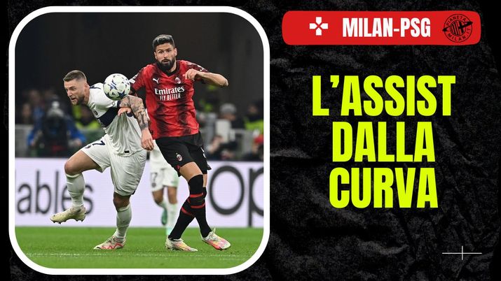 Giroud Skriniar AC Milan Milan-PSG 2-1 Champions League 2023-2024