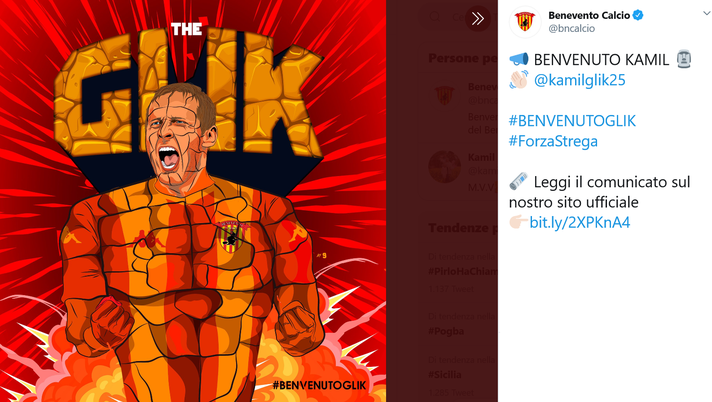 Calciomercato, UFFICIALE: Kamil Glik è un giocatore del Benevento - immagine 1