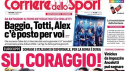 PRIMA PAGINA CORRIERE DELLO SPORT OGGI: “Su, coraggio: domani tre italiane in semifinale”