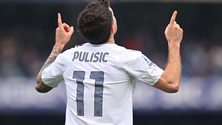 esultanza gol Christian Pulisic AC Milan Verona-Milan 1-3 Serie A 2023-2024