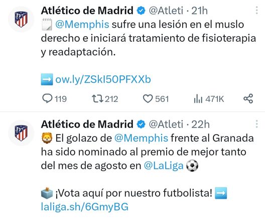 Atletico Madrid, infortunio Depay: a rischio il derby con il Real- immagine 2