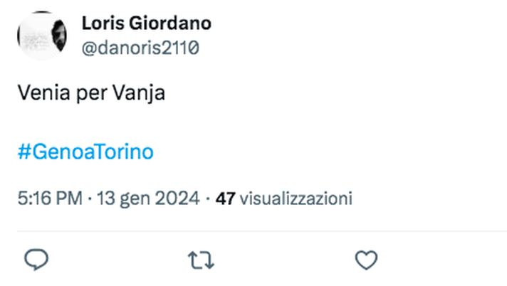 Genoa-Torino 0-0, le reazioni social: “Venia per Vanja” Genoa-Torino 0-0, le reazioni social: “Venia per Vanja” - immagine 1