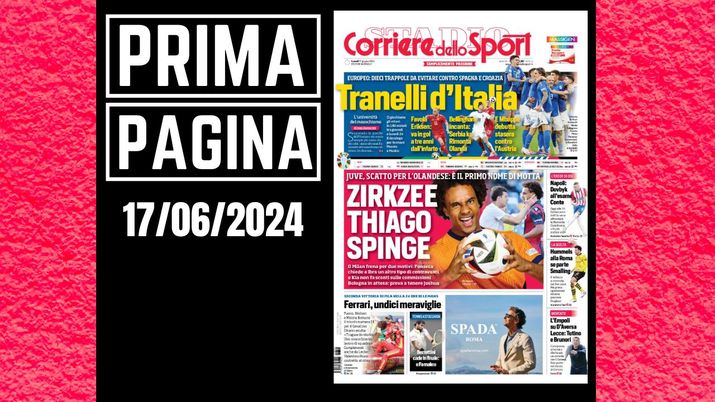 Prima pagina Corriere dello Sport: Zirkzee il Milan frena per Fonseca
