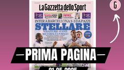 Prima pagina Gazzetta dello Sport: “Barcellona-Inter, 3-3 da pazzi”