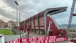 Torino, i tifosi sostengono Vanoli: striscione fuori dal Filadelfia