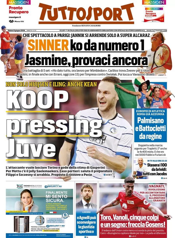 EDICOLA TS – Koopmeiners, pressing Juve. Torino, sogno Gosens EDICOLA TS – Koopmeiners, pressing Juve. Torino, sogno Gosens - immagine 1