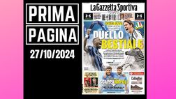 Prima pagina Gazzetta dello Sport: scappa Napoli, 1-0 col Lecce. Ora c’è il Milan