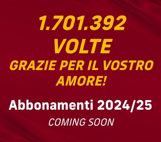 Roma, si avvicina la partenza della campagna abbonamenti. Il club: “Prossimamente”- immagine 2