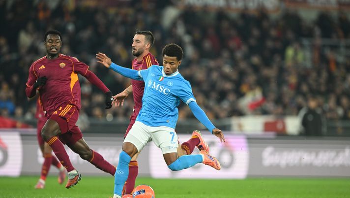 Neres segna in Roma-Napoli di Serie A