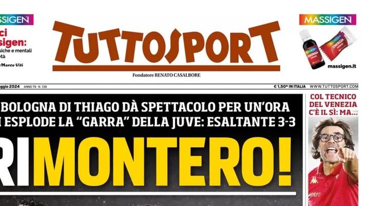 prima pagina tuttosport oggi