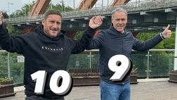 Totti, continua il tour in Cina: calco ai piedi insieme a Van Basten