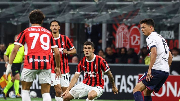 Christian Pulisic AC Milan Milan-Bologna 3-1 Serie A 2024-2025