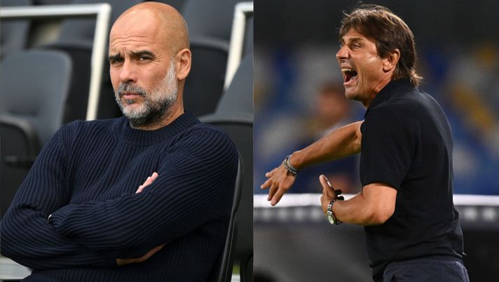 Manchester City-Napoli, Guardiola sfida Conte Manchester City-Napoli, Guardiola sfida Conte