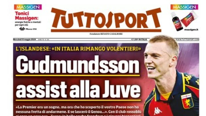 EDICOLA / TS: Gudmundsson, assist alla Juve. “In Italia resto volentieri” - immagine 1