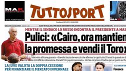 PRIMA PAGINA TUTTOSPORT OGGI: “Douglas e Fagioli è già finita?”