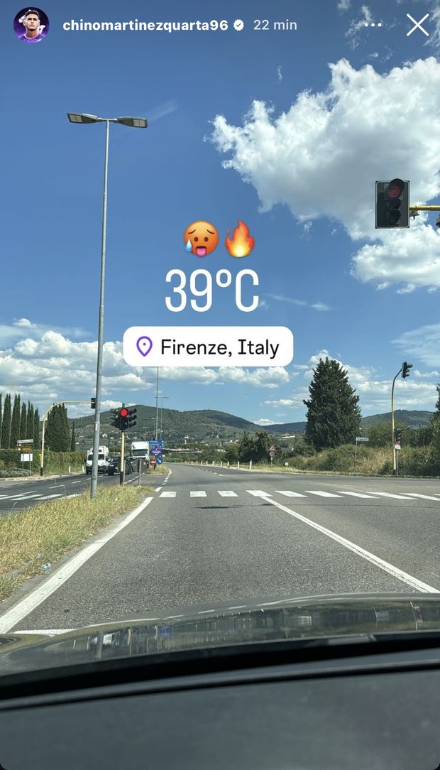 FOTO IG – Quarta soffre il caldo di Firenze pre allenamento - immagine 1